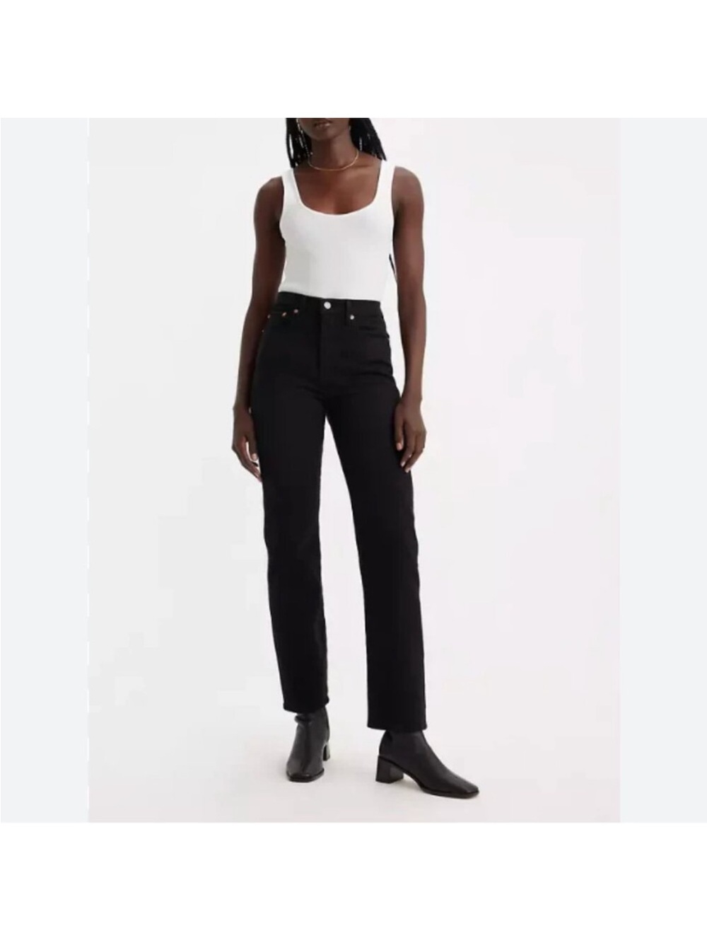 Levi's Wedgie Straight Leg Women's Jeans in Black 32 - Picture 12 of 14